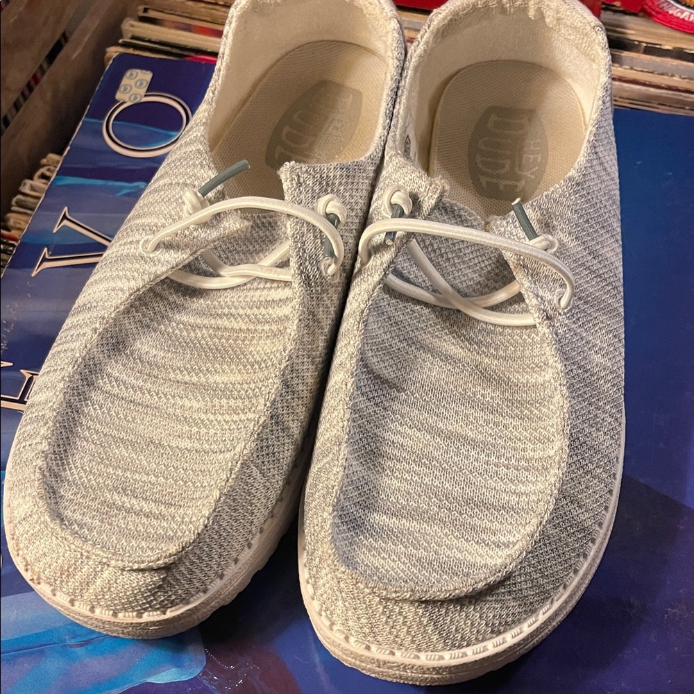 Hey Dude unisex Light Gray Slip-On Loafers